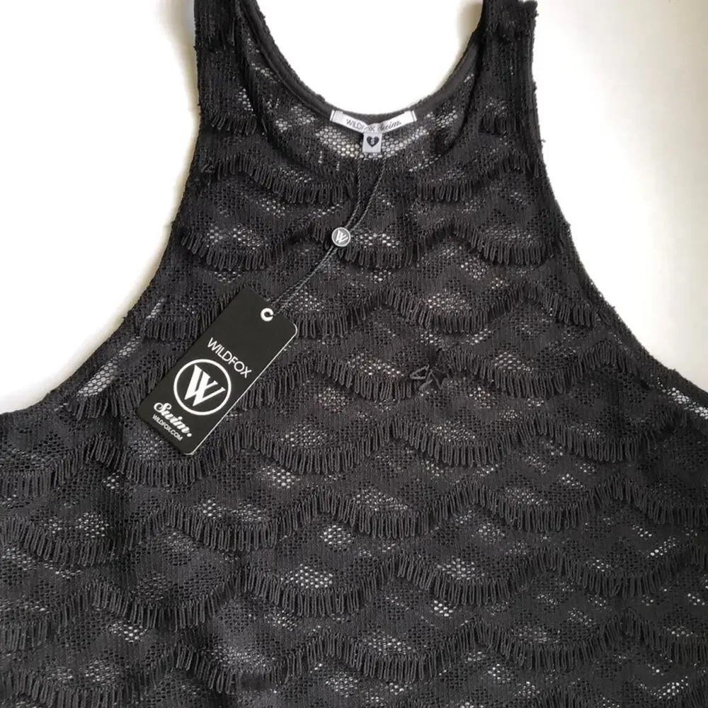 NWT Wildfox Black Swim Coverup Size S